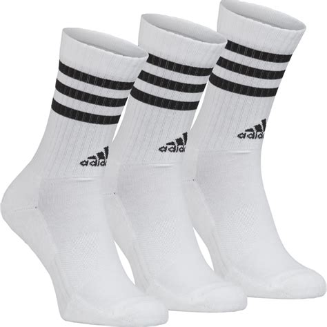 Adidas 3 Stripes Cushioned 3 Pack Strumpor White Black Köp Online