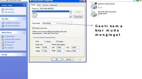 Cara Menambahkan Ukuran Kertas Continous Form Pada Microsoft Excel