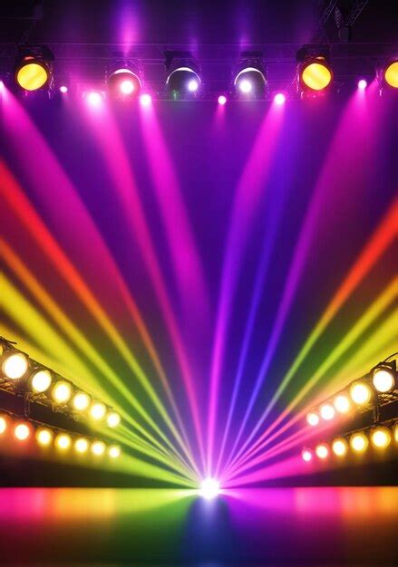 premium photo colorful stage lights background