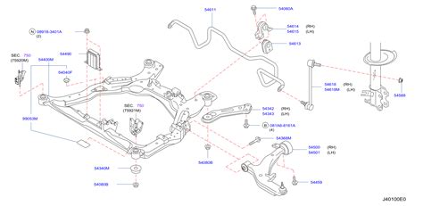 Nissan Murano Suspension Control Arm Bolt A Fastener Used To Secure A