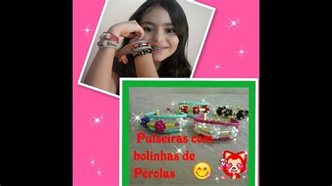 Diy Pulseira Com Bolinha De PÉrolas Pearl Bracelets Balls Com