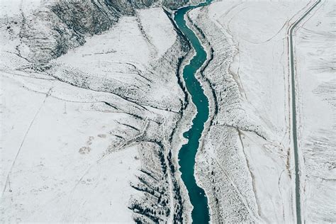 Aerial View Of Snow Covered Mountain HD Wallpaper Peakpx