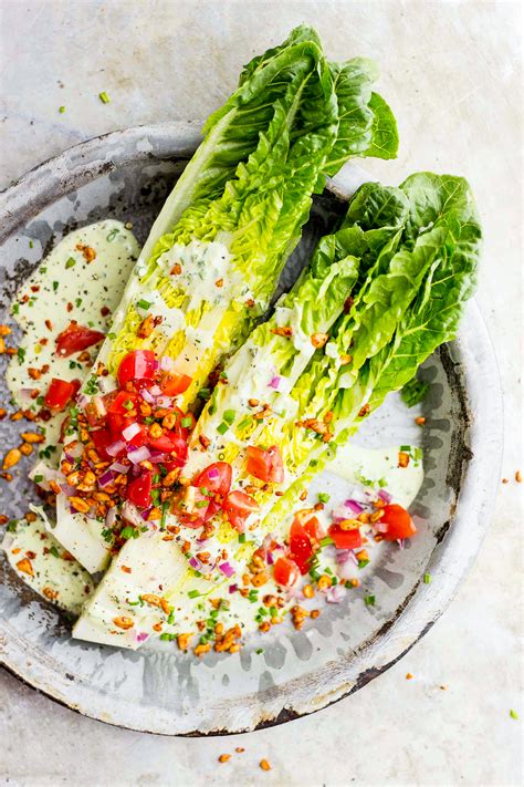 Romaine Wedge Salad with Chive Dressing + Smoky Sunflower Bits