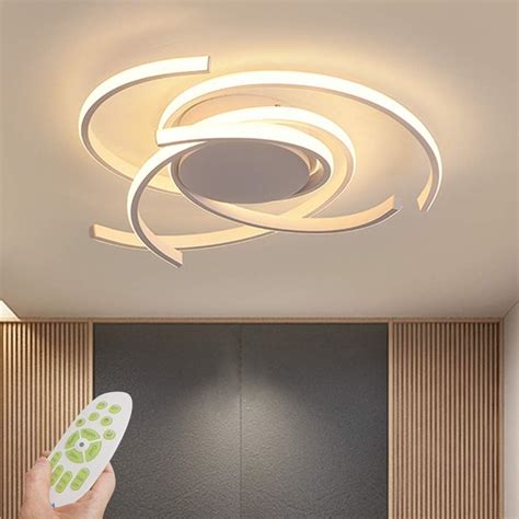 Led Plafonnier Dimmable Salon Lampe Luminaire W Moderne Avec