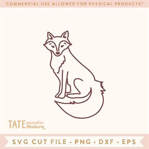 Cute Fox Outline Svg Cut File Fox Forest Animal Svg Woodland