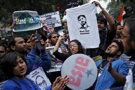 Protests Spread Across India Against Students Arrest For Alleged