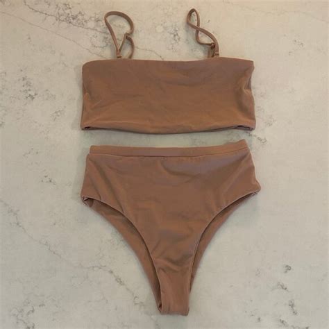 Native Of The Sun Swim Native Of The Sun Nude Bandaue High Wasited Bikini Set Poshmark