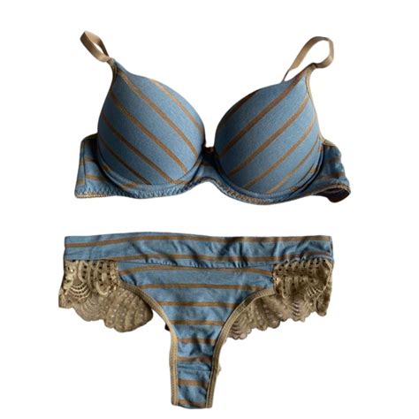 Conjunto Paquera De Algodão Modal Sutiã Bojo Calcinha Fio Dental Doce Lingerie Loja