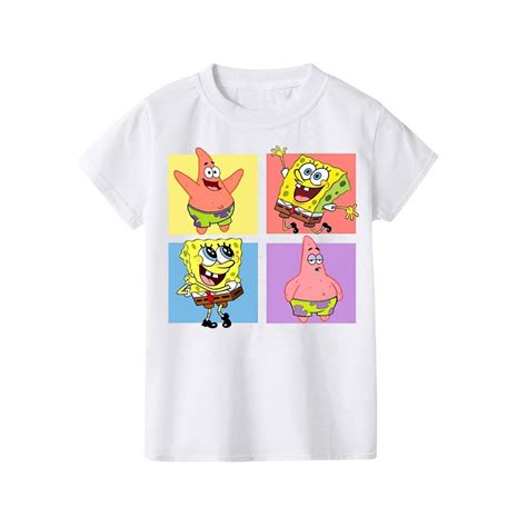 Jual Kaos Kekinian Kartun Spongebob And Patrick Stars Four Block Kaos