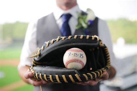 An Adorable Baseball Themed Wedding Woman Getting Married