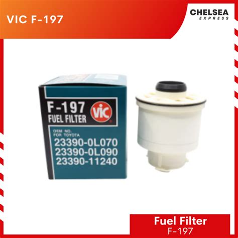 VIC F197 F-197 Fuel Filter Japan for Toyota Innova, Hilux, Fortuner ...