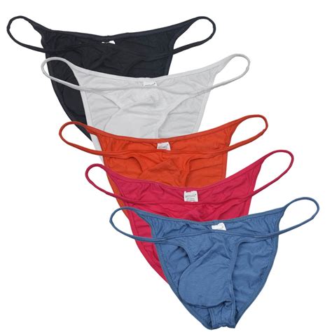 Botmois 5 PACK Men S Solid Briefs With Pleated Hips Contoured Pouch Tangas Soft Mini Bikini