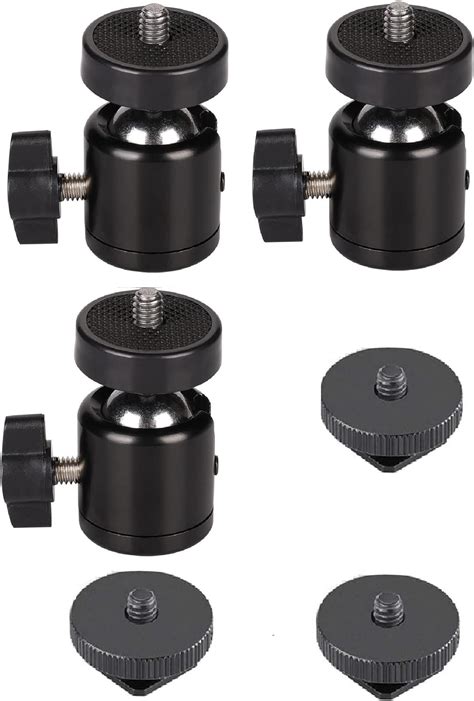 Amazon Qyxinc Hot Shoe Mount Adapter Degree Swivel Mini Ball Head With Inch Screw