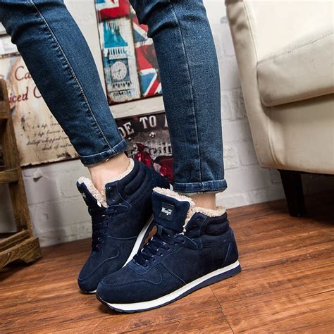 Winter Men Sneakers Leather Shoes Men Winter Warm Men Casual Shoes Outdoor Winter Shoes For Men