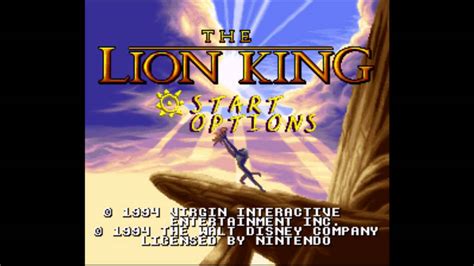 The Lion King Intro Snes Introduction Youtube