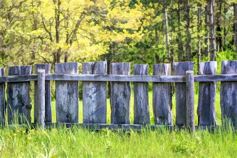 Rustic Wooden Fence At Old World Wisconsin Painting By Christopher