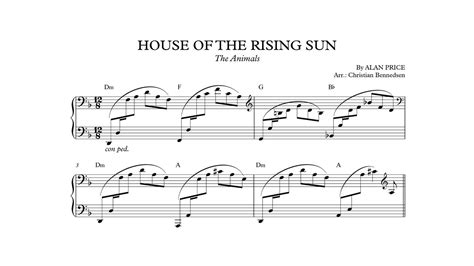 House Of The Rising Sun Piano Youtube