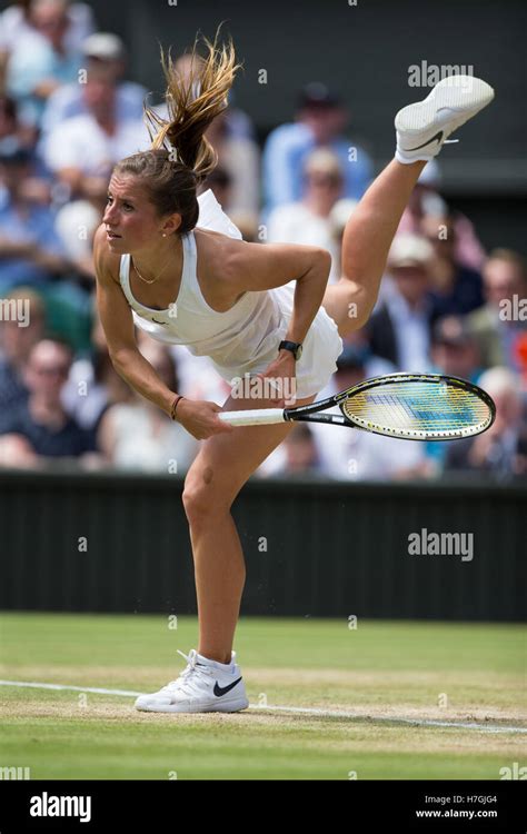 Annika Beck (GER) in action at Wimbledon 2016 Stock Photo - Alamy