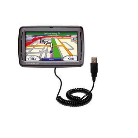 Coiled Power Hot Sync Usb Cable Suitable For The Garmin Nuvi With Both Data And Charge