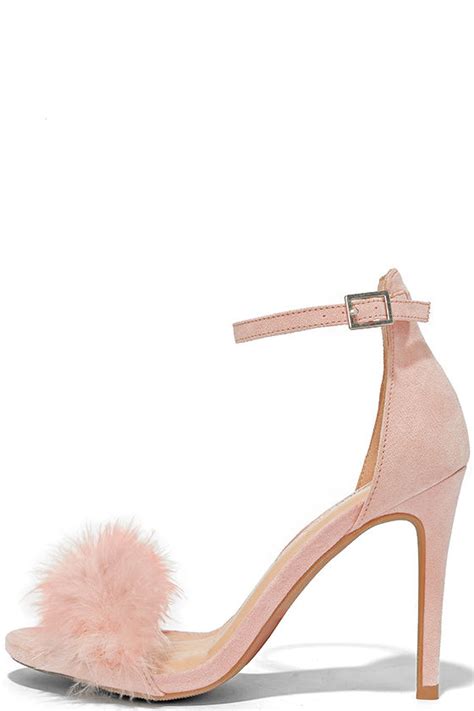 Feather Heels Nude Heels Ankle Strap Heels Lulus