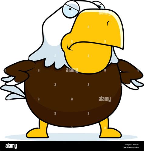 A cartoon bald eagle with an angry expression Stock Vector Image & Art ...