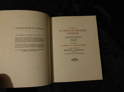 Le Crime De Sylvestre Bonnard Anatole France Prix Nobel Ditions