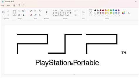 How To Draw The PlayStation Portable Logo Using MS Paint How To Draw