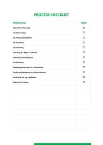 process checklist template prewrite