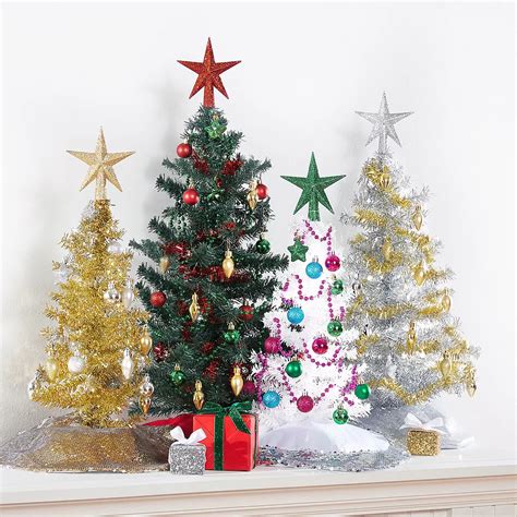 Mini White Tinsel Christmas Tree 18in | Party City