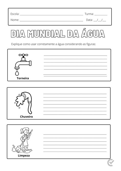 Atividades Sobre A Agua 4 Ano Para Imprimir