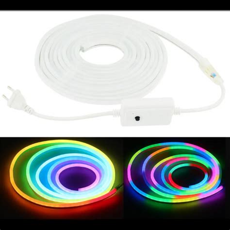 Гибкая неоновая светодиодная лента NEON LED 10 метров (60 светодиодов ...