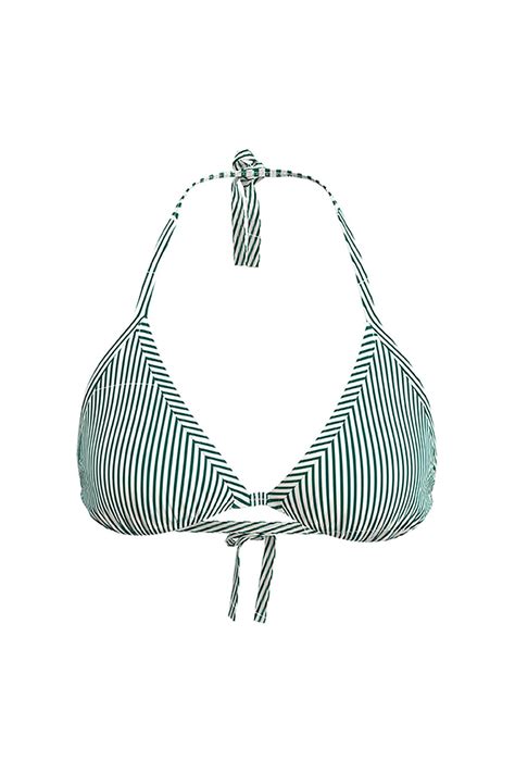 Decathlon Olaian Kadın Üçgen Bikini Üstü Yeşil beyaz Çizgili Mae Fiyatı Yorumları