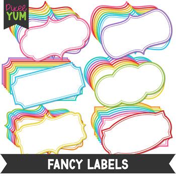 Fancy Labels Clipart - Commercial Use OK by PixelYum | TPT