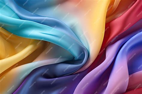 Premium Ai Image Rainbow Colored Fabric