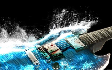 1920x1080px | free download | HD wallpaper: Graphic guitar in water ...