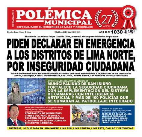 Caratula Semanario Pol Mica Municipal