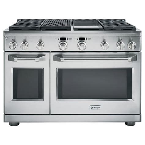 Ge Monogram Zgp484ngrss 48 Freestanding Gas Range Brandsmart Usa