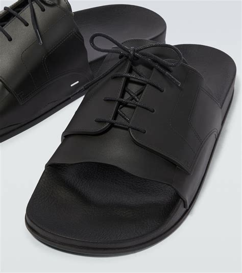 Maison Margiela Lace Up Rubber Slides Maison Margiela