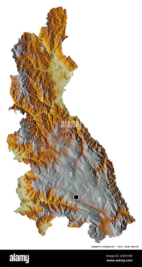 Forma De Cajamarca Regi N Del Per Con Su Capital Aislada Sobre Fondo