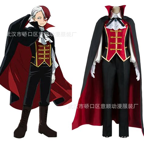 Unisex My Hero Academia Todoroki Shoto Halloween Vampire Uniform Outfit Cosplay Costume Costumes