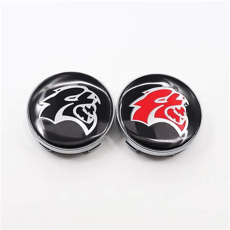 4pcs 56mm Or 60mm Hellcat Car Logo Wheel Center Cap Rim Badge Dust