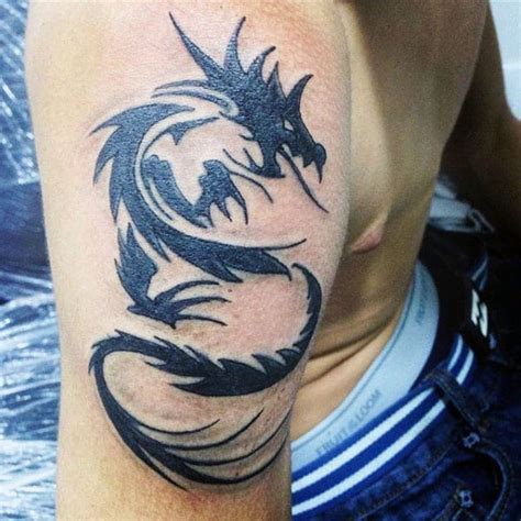 60 Unique Tribal Dragon Tattoo Designs For Men