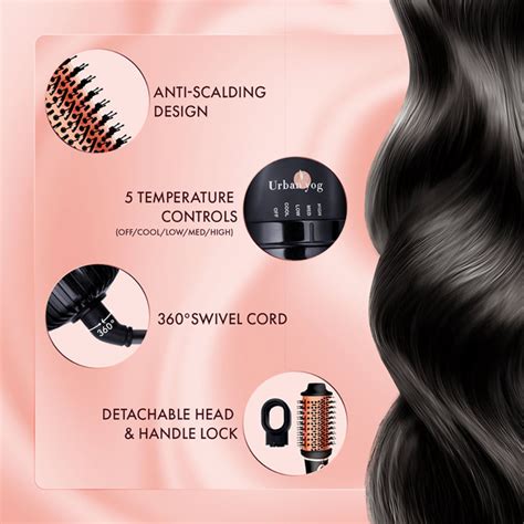 Buy UrbanYog Hair Dryer And Volumizer Hot Air 3 In 1 Styling Brush Rose Gold Online