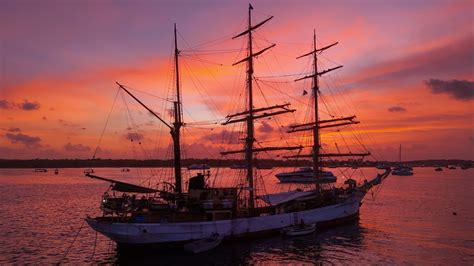 [4k] Barque Sts Picton Castle Visits Serangan Anchorage Bali 10 December 2023 Youtube