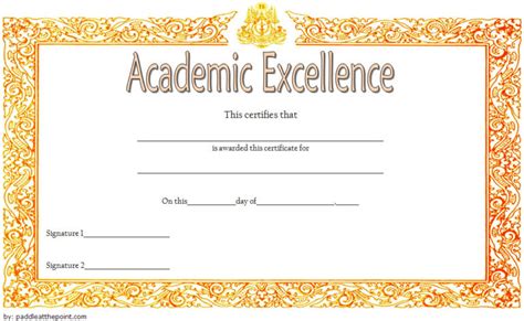 Certificate of Acedemic Excellence with Old Style 2 | Paddle Templates