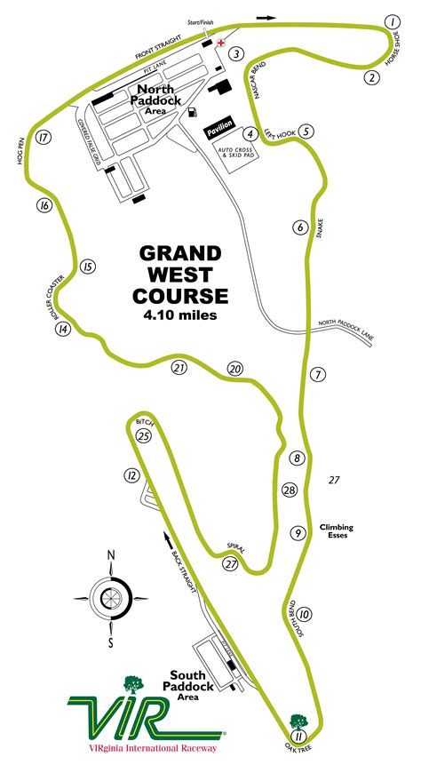 Virginia International Raceway Track Map LeMans24uur Nl