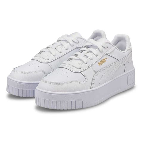 Puma Women's Carina Street Sneaker - White/Go | SoftMoc USA