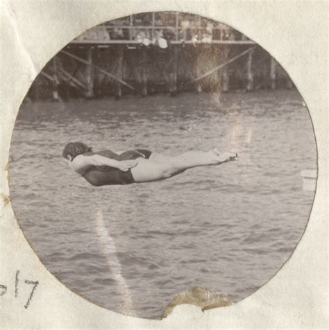 Annette Kellerman Demonstrating Her Diving Skills At Glenelg Baths