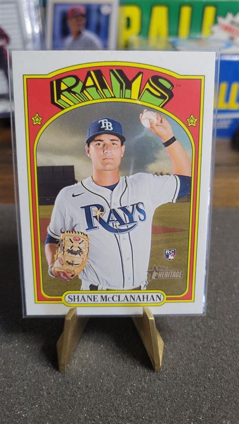 2021 Topps Heritage High Number Shane McClanahan 521 Rays Rookie Card