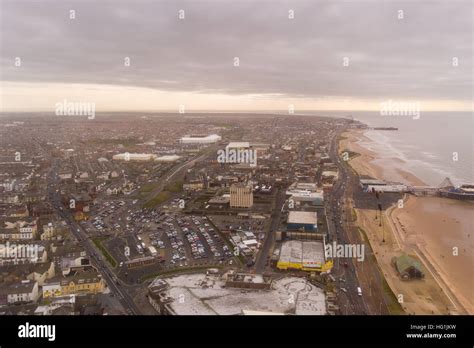 View Of Blackpool F C Central South Piers Pleasure Beach And